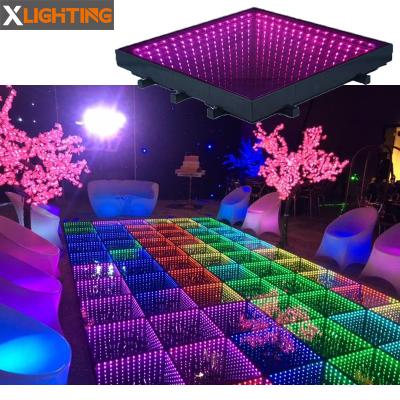 China Hotel Stage Lights Infinity 3d Mirror Led Latest Dance Floor for sale