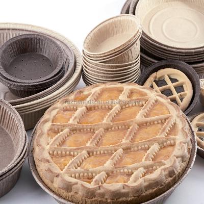 China Round ripple wall pie with siliconized paper (paper roll tray) for sale