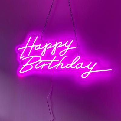 China Buildings fast delivery customs lead light neon sign Moq wedding supply did not led happy birthday decoration for sale