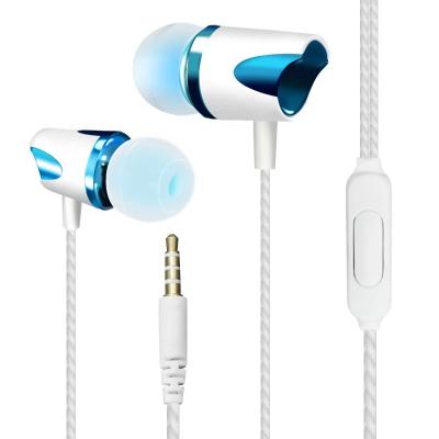 China In-ear wired in-ear Earbuds 3.5 mm with AUX headset. 1.2m Line Length Microphone Handsfree Headphones For Phone for sale