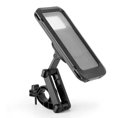 China Universal Adjustable Waterproof Mount Mount Waterproof Mobile Phone Holder Bicycle Bike Phone Holder Motorcycle Handlebar Mobile Phone Bracket for sale