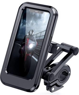 China Universal Waterproof Adjustable Mobile Phone Support Handlebar Bicycle Phone Holder Motorcycle Bike Accessories Phone Recycling Holder for sale