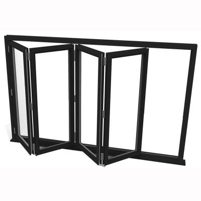 China Aluminum Folding Screen Bi Folding Door Folding Door Household Safety Glass Solarium for sale