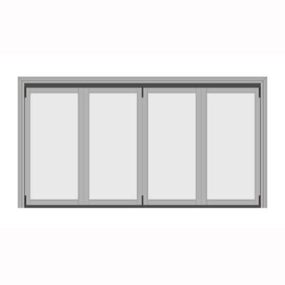 China Latest Screen Design Folding Single Panel Aluminum Folding Stained Glass Kitchen Patio Windows for sale