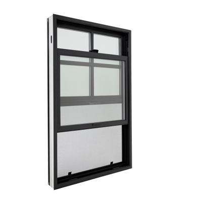 China Folding Hung Windows Soundproof Screen American Style Aluminum Windows With Grille for sale