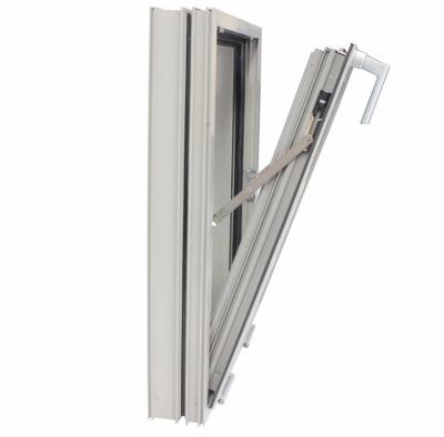 China Folding Aluminum Windows Tilt-Turn Double Screen Aluminum Casement Single Inward Window for sale