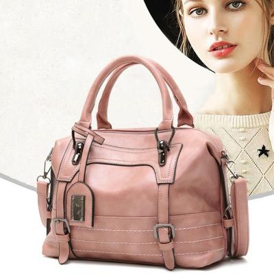 China Fashion Vintage Women Leather Shoulder Handbags Travel Tote Top-Handle Shopping Bag for sale