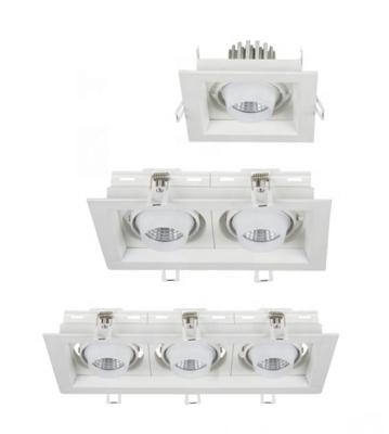 China LED Grille Adjustable Spot Light Fixture Aluminum Alloy COB Ceiling Downlight for sale