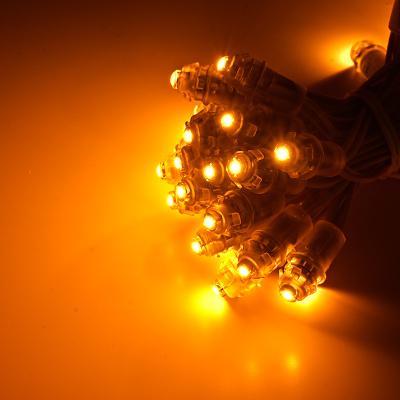 China Outdoor Single Color DC 12v 9mm LED Module Orange Led Signage Letters Lights Waterproof Christmas Decorations Drilling Light Strings for sale