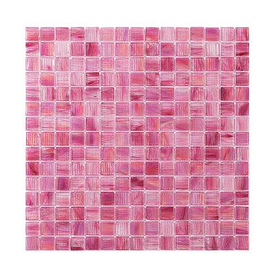 China Flooring rose mosaic bathroom toilet slab decoration background wall building glass slab for sale