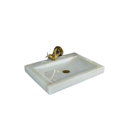 China Luxury Bathroom Basin Sink Vessel Rectangular Green Onyx Green Stone Designed Wash Cabinet Vanity China Seller for sale