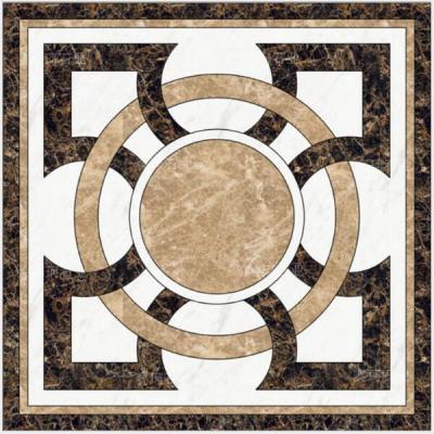 China Mixed marble square medalion pattern floor tile lobby tile marble waterjet marble manufacturer for sale