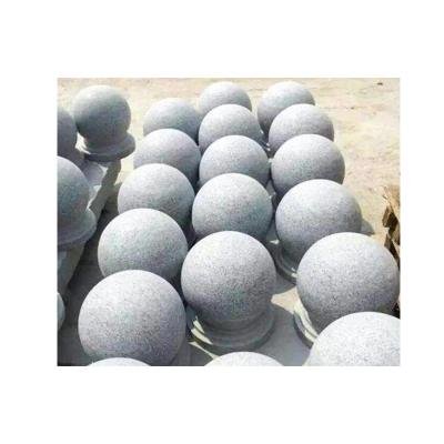 China Tranditional Car Stopper Stone For Parking Rosette Stone Ball Granite Garden Stone Decor Car Stopping Outdoor Road Stopper for sale