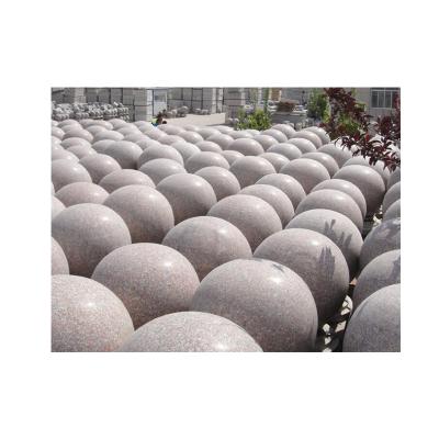 China Tranditional Granite Car Stop Stone For Parking Rosette Stone Ball Granite Garden Stone Decor Car Stopping Outdoor Road Blocking for sale