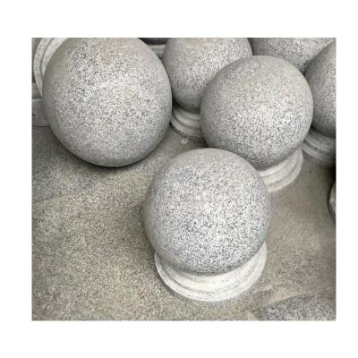 China Tranditional Car Stop Stone For Parking DIY Ball Granite Garden Stone Decor Stone Car Stopping Outdoor Roadblock for sale