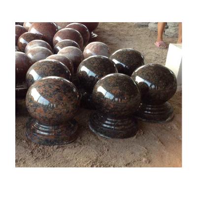 China Outdoor Tranditional Car Stop Stone For Parking Rosette Stone Ball Granite Garden Stone Decor Car Stopping Outdoor Roadblock for sale