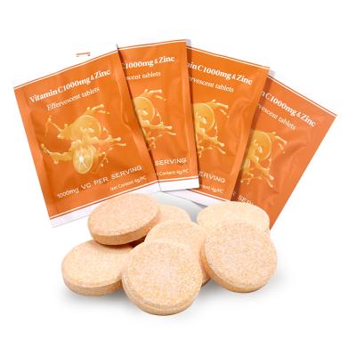 China High Performance Anti Aging Vitamin C Orange Flavor 20pcs/unit Increase Immunity VC Effervescent Tablets for sale