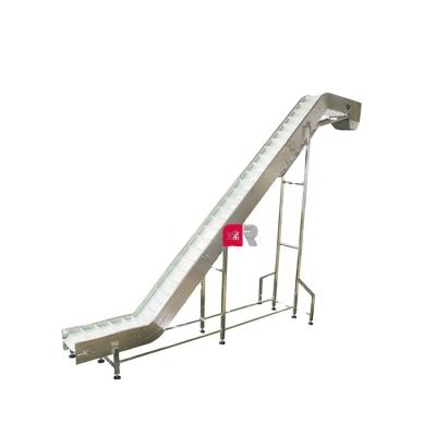 China RUI PACKAGE IBC-01 Stainless Automatic Slope Belt Bucket Conveyor For Sachet / Pouch for sale