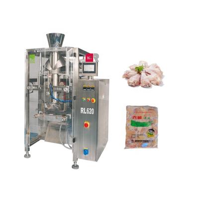 China Easy operation RL620 automatic vertical packing machine for frozen food/meat with multihead weigher for back sealing bag for sale