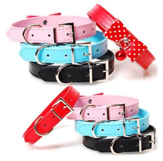 China Hot-selling Fancy Popular Leather Dog Colloar with Bowknot .Pet collar In special design for sale