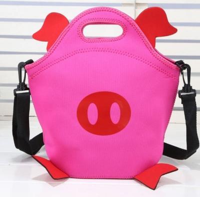 China Hot-selling Fancy nice Neoprene animal design Picnic bag Lunch bag with handles and straps for sale