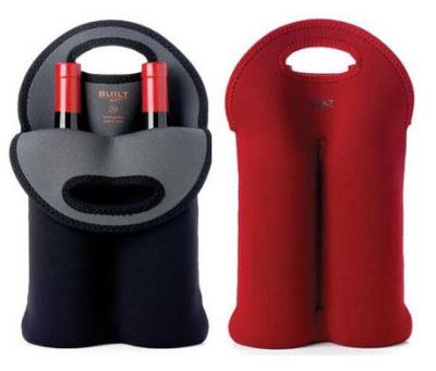 China Hot-selling High quality Neoprene Wine holder Water bottle bag two-Bottle holder for sale