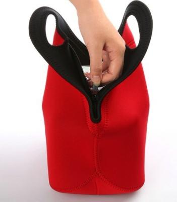 China Hot-selling Fancy nice Picnic bag Neoprene Lunch bag with handles Neoprene Cooler bag for sale