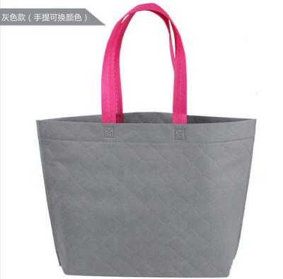 China Hot-selling Fancy Popular Foldable Non woven bag Shopping bag with Lattice emboss for sale