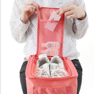 China Hot-selling Foldable Zipper Shoes bag Shoes pouch Shoes case with handle strap for sale