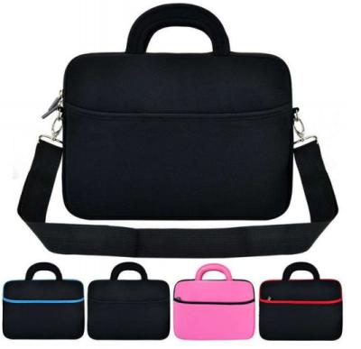 China Top-selling Fashionable Neoprene Laptop bag with handles and strap Shockproof Computer case for sale