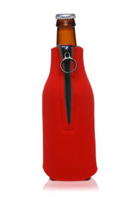 China Hot-selling Neoprene beer bottle holder beer bottle sleeve with zipper for sale