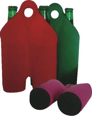 China Hot-selling High quality Neoprene Wine holder Water bottle bag two-Bottle holder with handle for sale