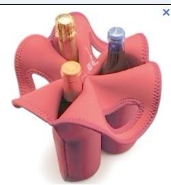 China Hot-selling High quality Neoprene Wine holder Water bottle bag beer holder for 3 bottles for sale