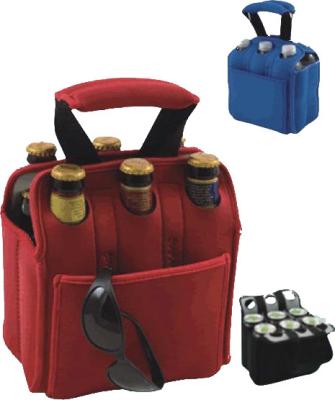 China Hot-selling High quality popular Neoprene 6 pack Wine holder Water bottle bag beer holder for 6 bottles for sale