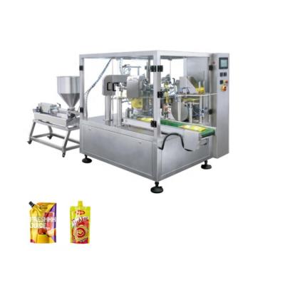 China Fully Automatic Food Auger Screw Filler Zipper Bag Feeding Pouch Packing Machine For Chili Sauce for sale