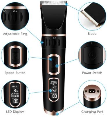 China Household Durable Professional USB Interface Rechargeable Electric Hair Trimmer for sale