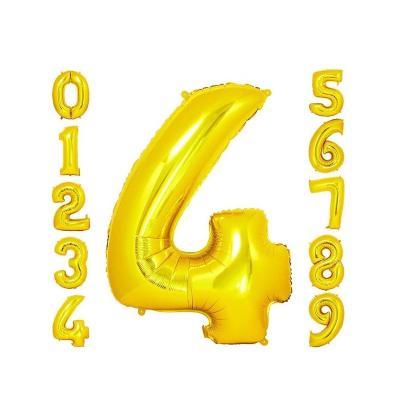 China 40inch Gold Number Foil Balloon Modern And Luxurious Number 0-9 Kids Wedding Birthday Party Supplies Baby Shower Decorations Event for sale