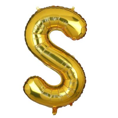 China 2023 modern and luxury 16 inch alphabet foil letter stretch metallic balloons for birthday party decoration for sale