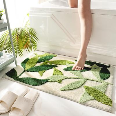 China Washable Absorbent Home Door Mat Bathroom Mat Bathroom Entrance Bedroom INS Anti-Slip Thick Floor Mat for sale