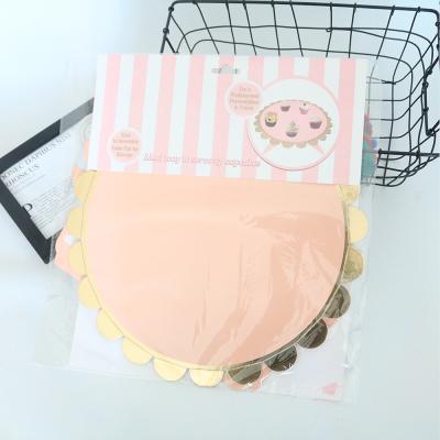 China Luxury creative disposable multi-layer three-layer cake stand birthday party supplies bronzing dessert table cake decoration for sale