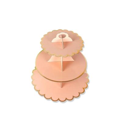 China Luxury Children's Birthday Dessert Table Decorations Wedding Party Supplies Cake Disposable Paper Holder for sale