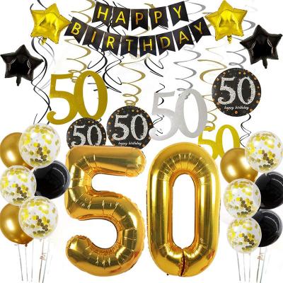 China Other happy 60th birthday 30 40 50 party decoration set with 50th birthday balloons for sale