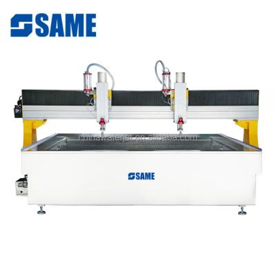 China Ceramic Mosaic Cutter Double Cutter Head Marble Mosaic Waterjet Cutting Machine for sale