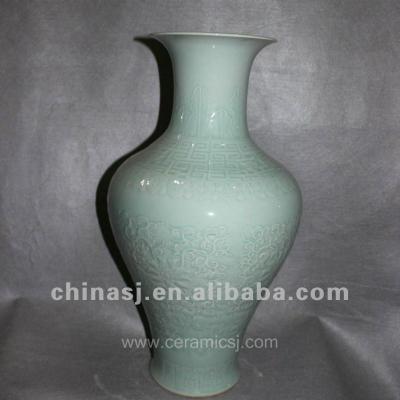 China handcrafted green ceramic vase RYVE04 RYVE04 for sale