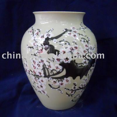 China White rice china vase decorated with plum flowers WRYIZ04 WRYIZ04 for sale