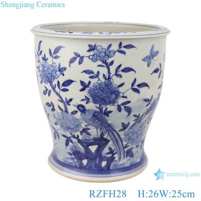 China Blue And White Chinese Style Ancient Style Flower Pattern Porcelain Bowl for sale