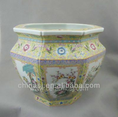 China Blue White Ceramic Planter Flower Pot WRYRB01 for sale