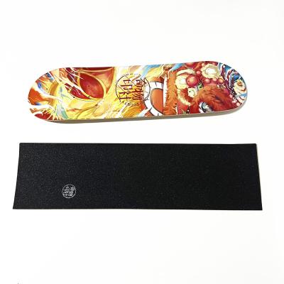 China Adult Mons-Society Printed 8 Inch 7 Layer Canadian Maple Skateboard Cruiser Deck In Medium Concave for sale