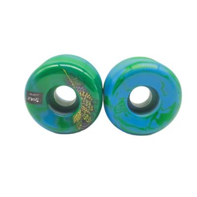 China green & blue mixed color Green&blue mixed color 54mm conical shape custom logo skateboard wheel for sale