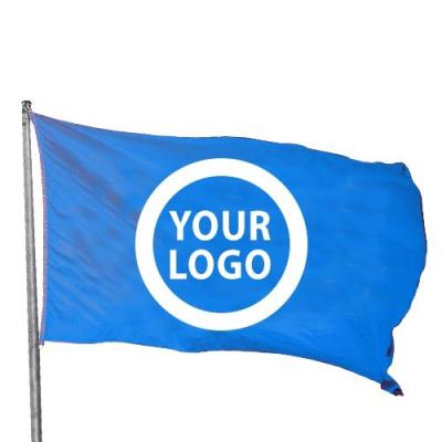 China Outdoor Advertising Display China Factory Promotion 100%Polyester Silk Screen Printing Cheap Logo Customized Flag for sale